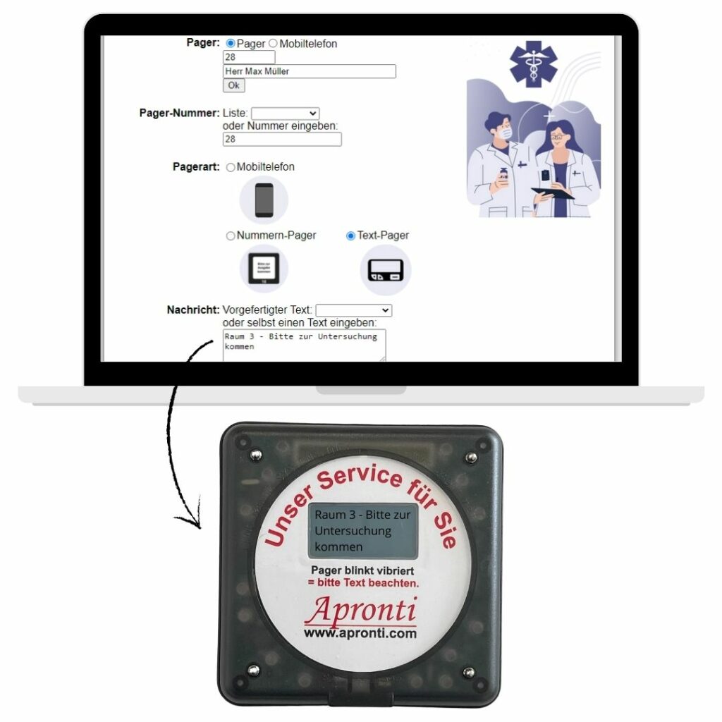 Arzt und PatientenPager für Ihre Praxis