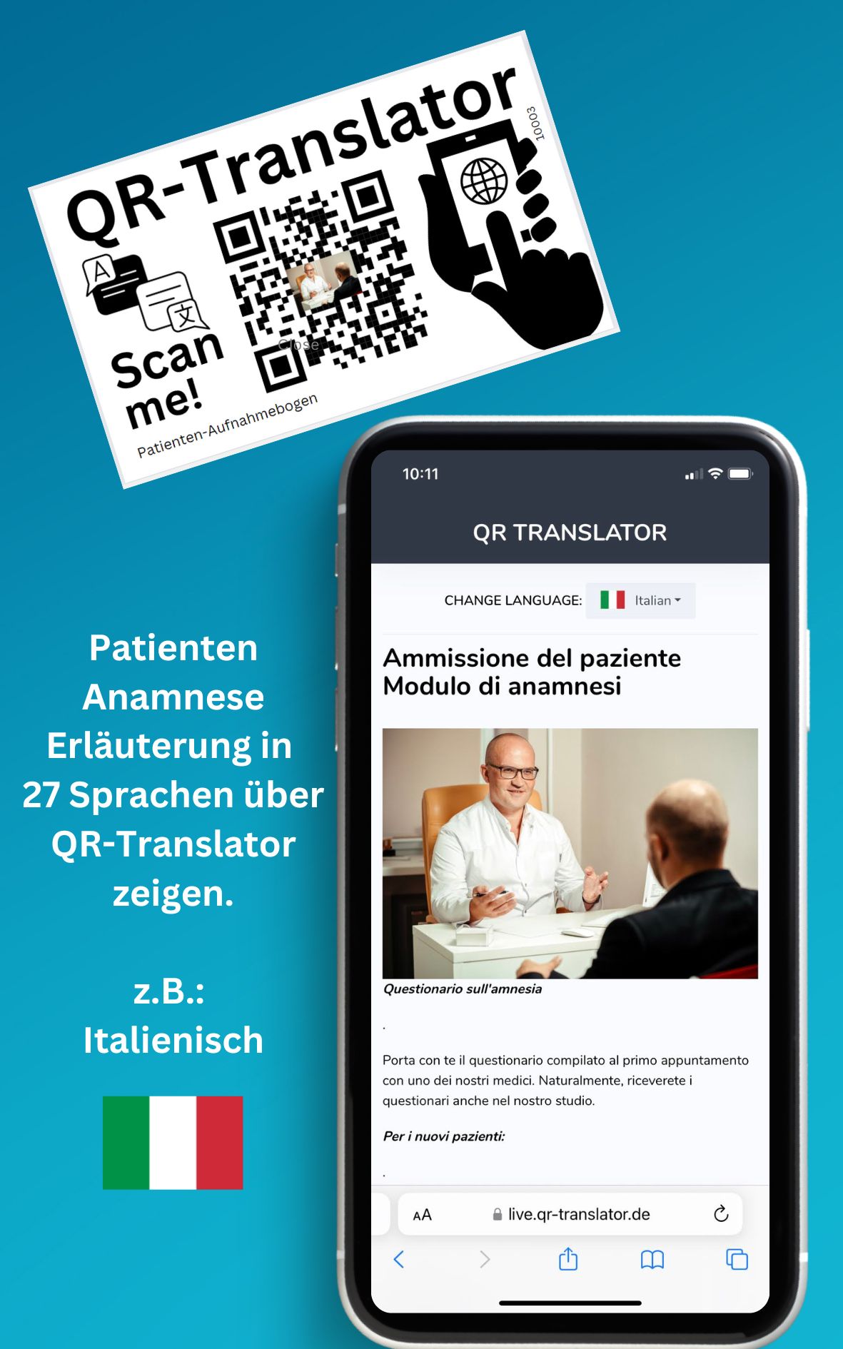 Patienten-Anamnese-Italienisch-QR-Translator