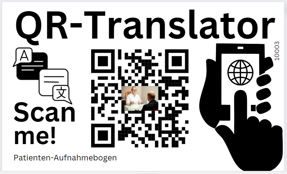 Patienten-Anamnese-Bogen automatisch übersetzen QR-Translator